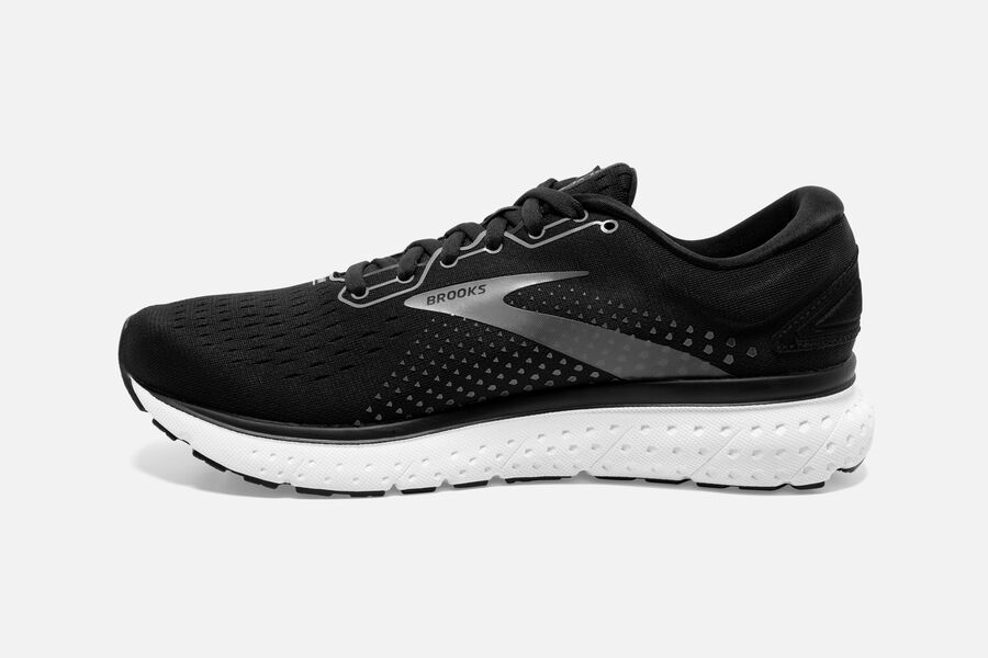 Brooks Glycerin 18 Road Running Shoes - Mens - Black/White - AT3798524